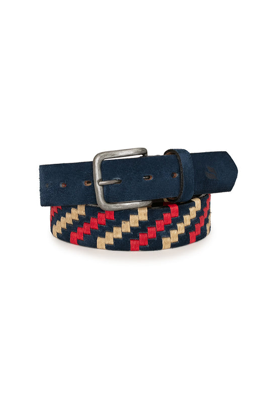 Manso Blue Suede Belt