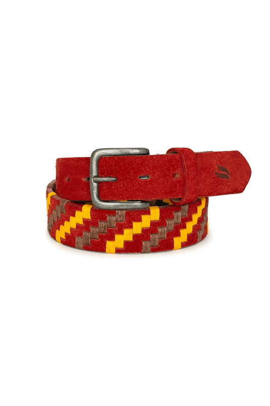 Manso Red Suede Belt