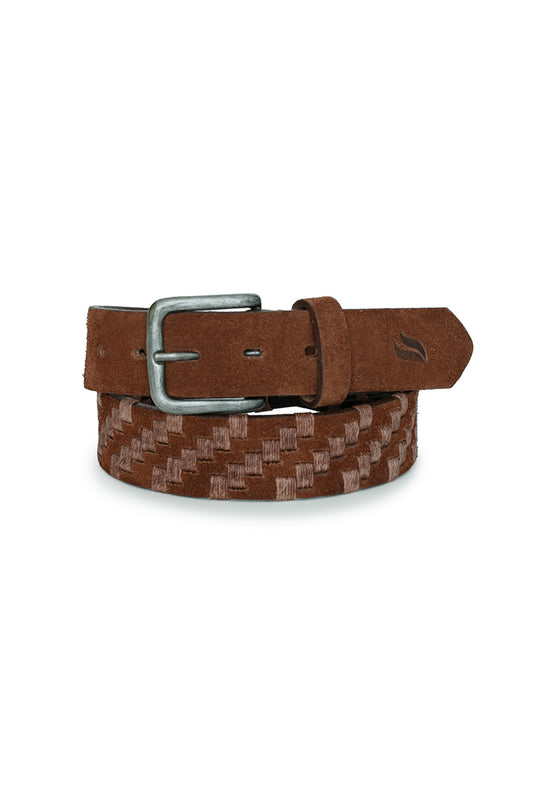 Manso Light Brown Suede Belt