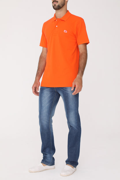 Knitted Polo Shirt Florida Orange