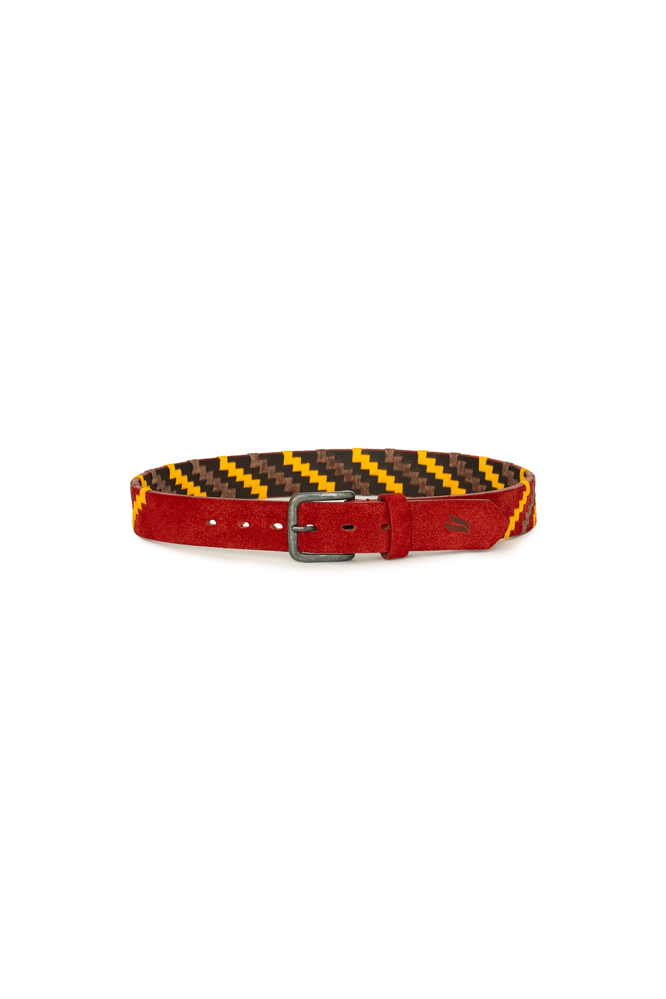 Manso Red Suede Belt