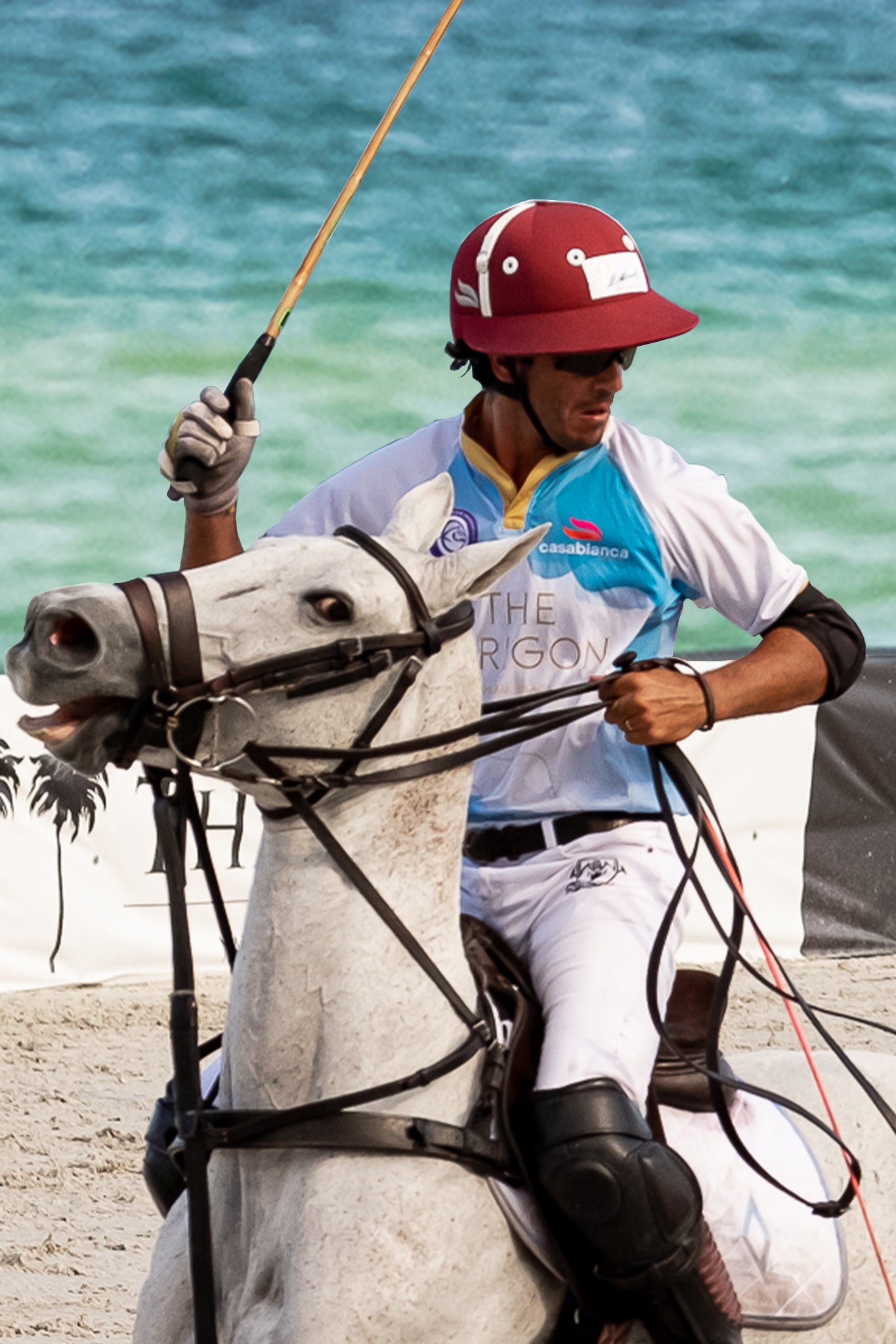 White hotsell beach polo