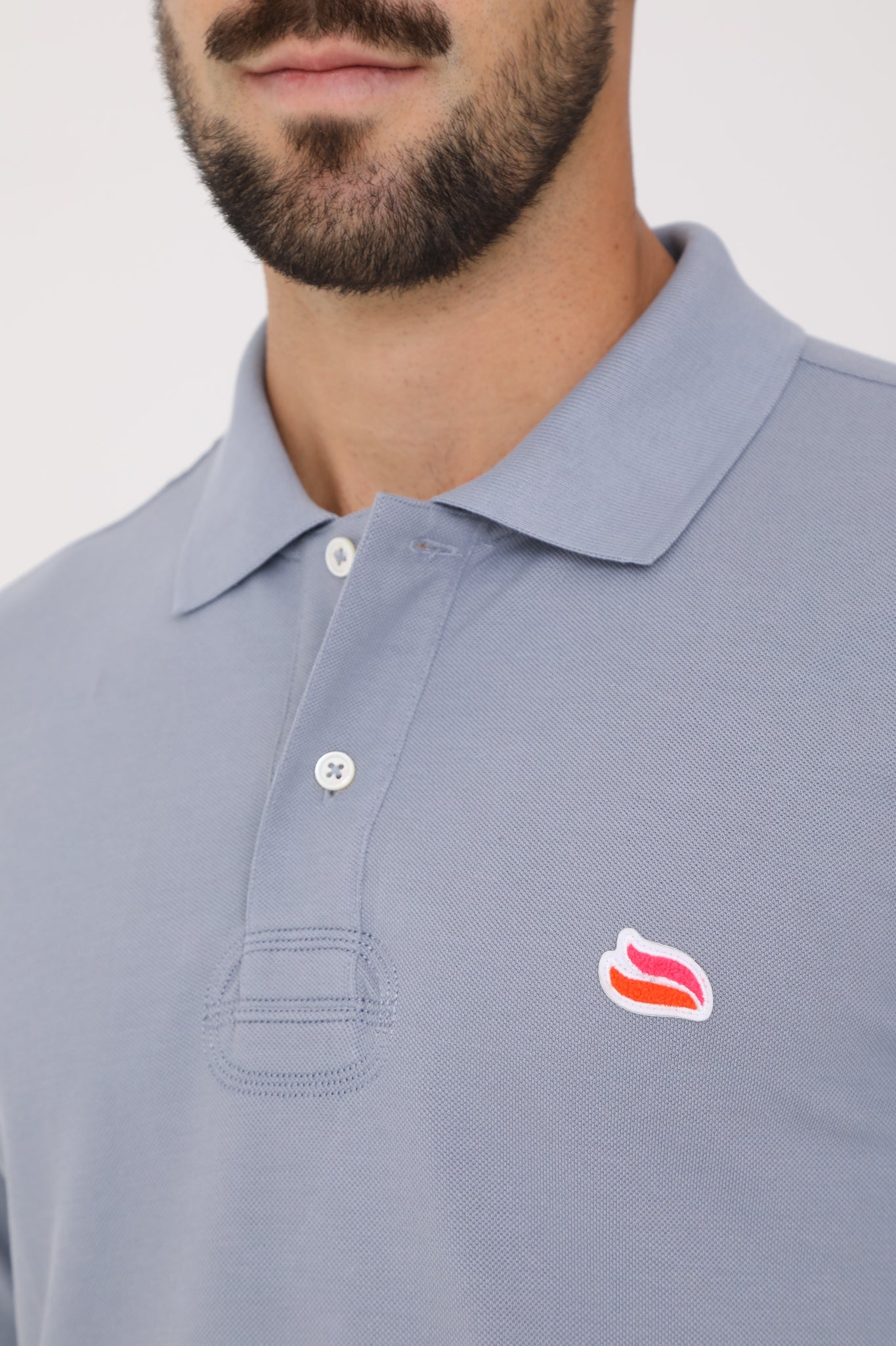Knitted Polo Shirt Steel Grey – Casablanca