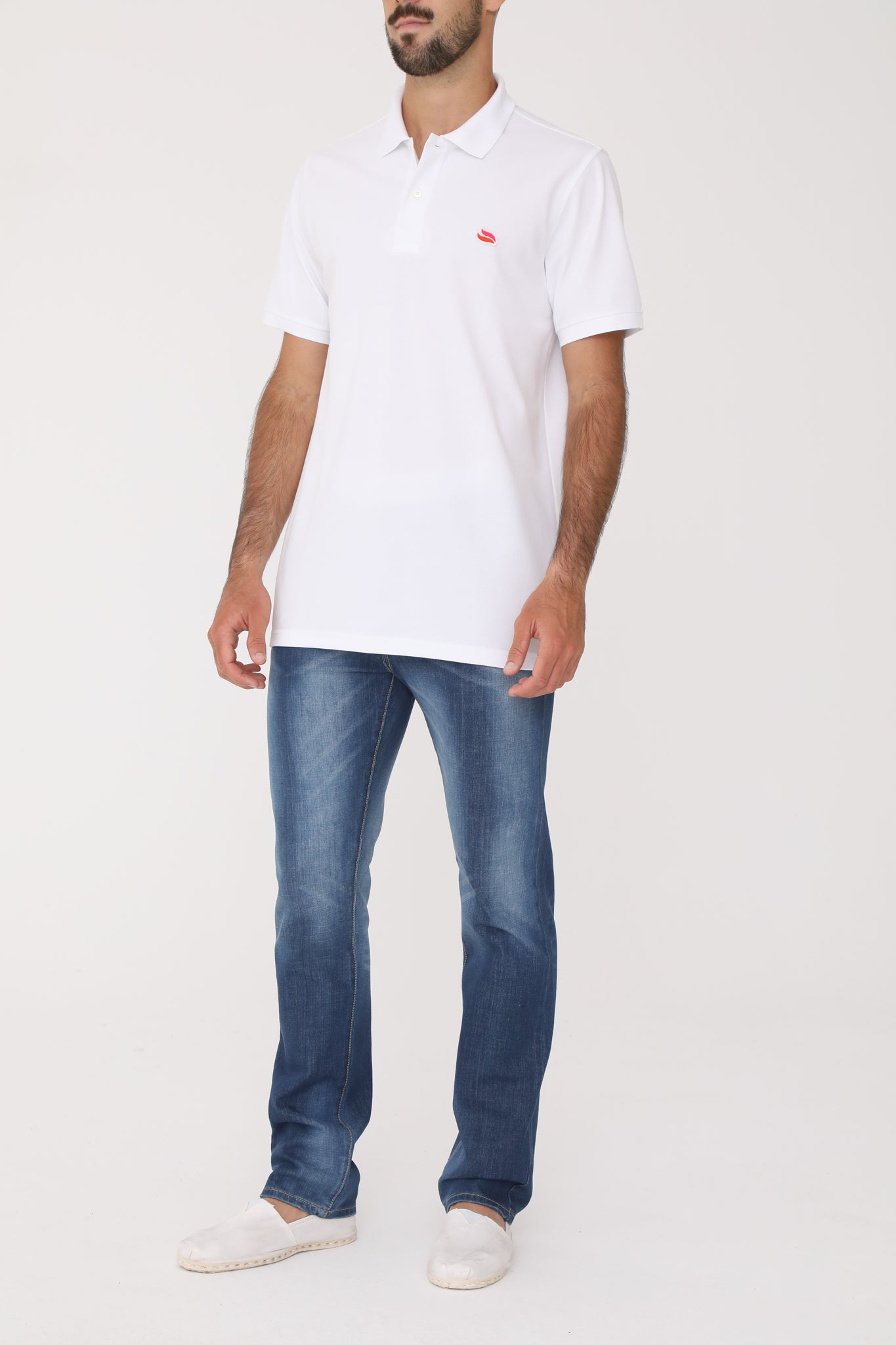 Knitted Polo Shirt Team White – Casablanca