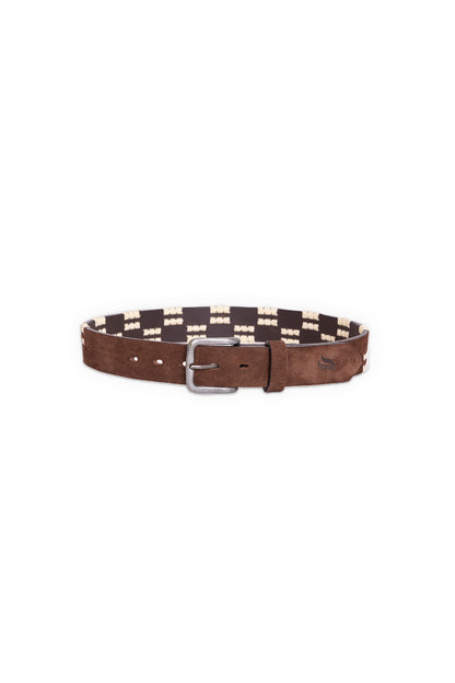 Brio Dark Brown Suede Belt