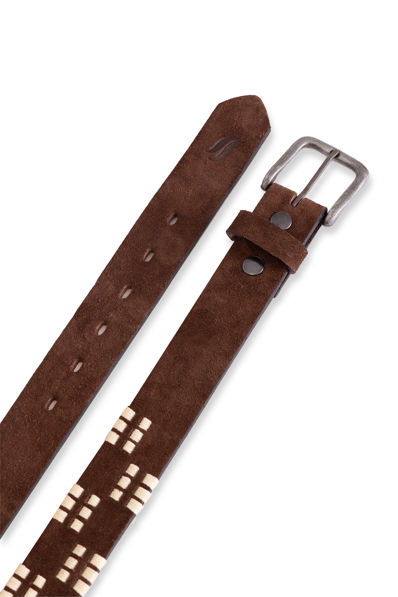 Brio Dark Brown Suede Belt