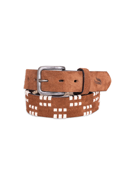 Brio Light Brown Suede Belt