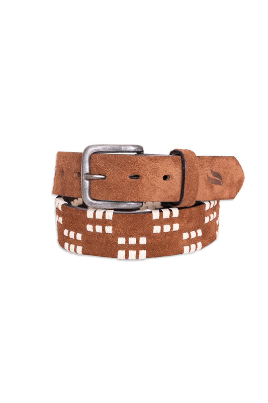 Brio Light Brown Suede Belt