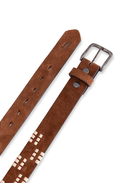 Brio Light Brown Suede Belt