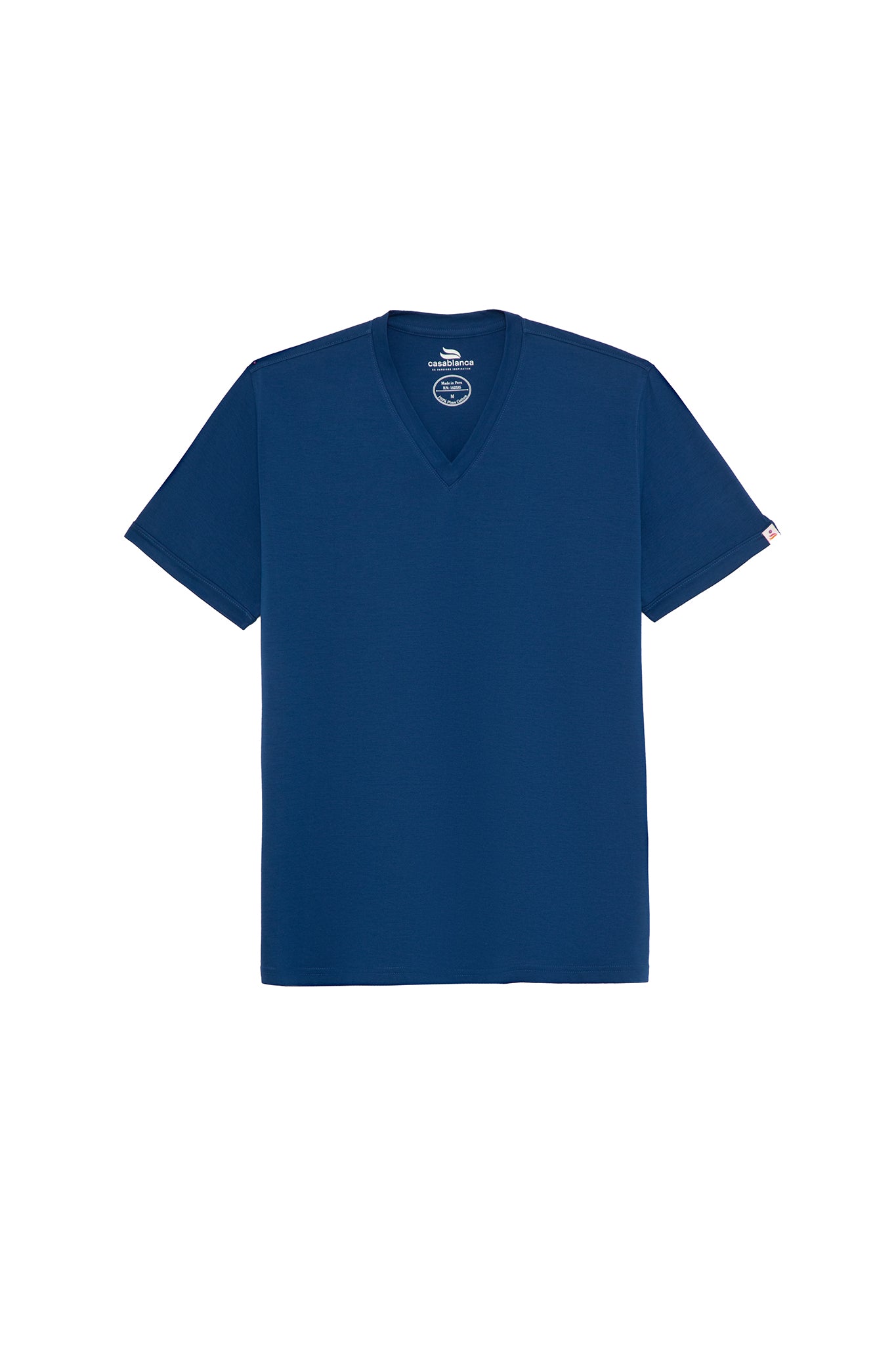 V-Neck Pima Short Sleeve T-Shirt Atlantic Blue
