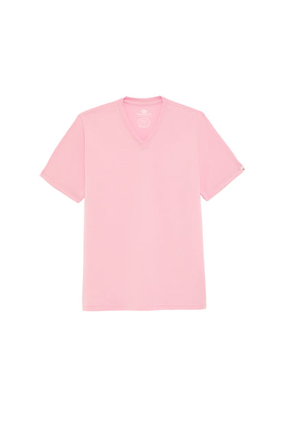 V-Neck Pima Short Sleeve T-Shirt Santa Rita Pink