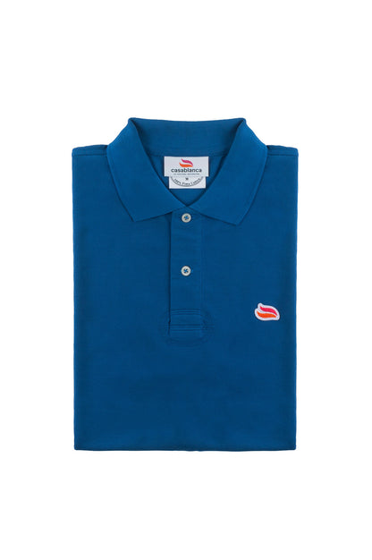 Knitted Polo Shirt Royal Blue